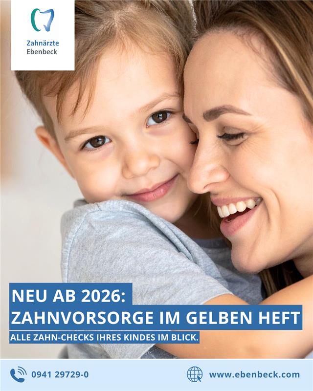 Neu ab 2026: Kinder Zahnvorsorge im Gelben Heft